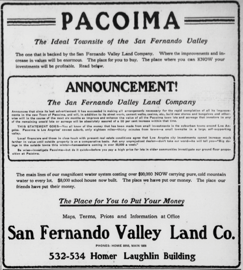 San Fernando Valley Land Company - Pacoima